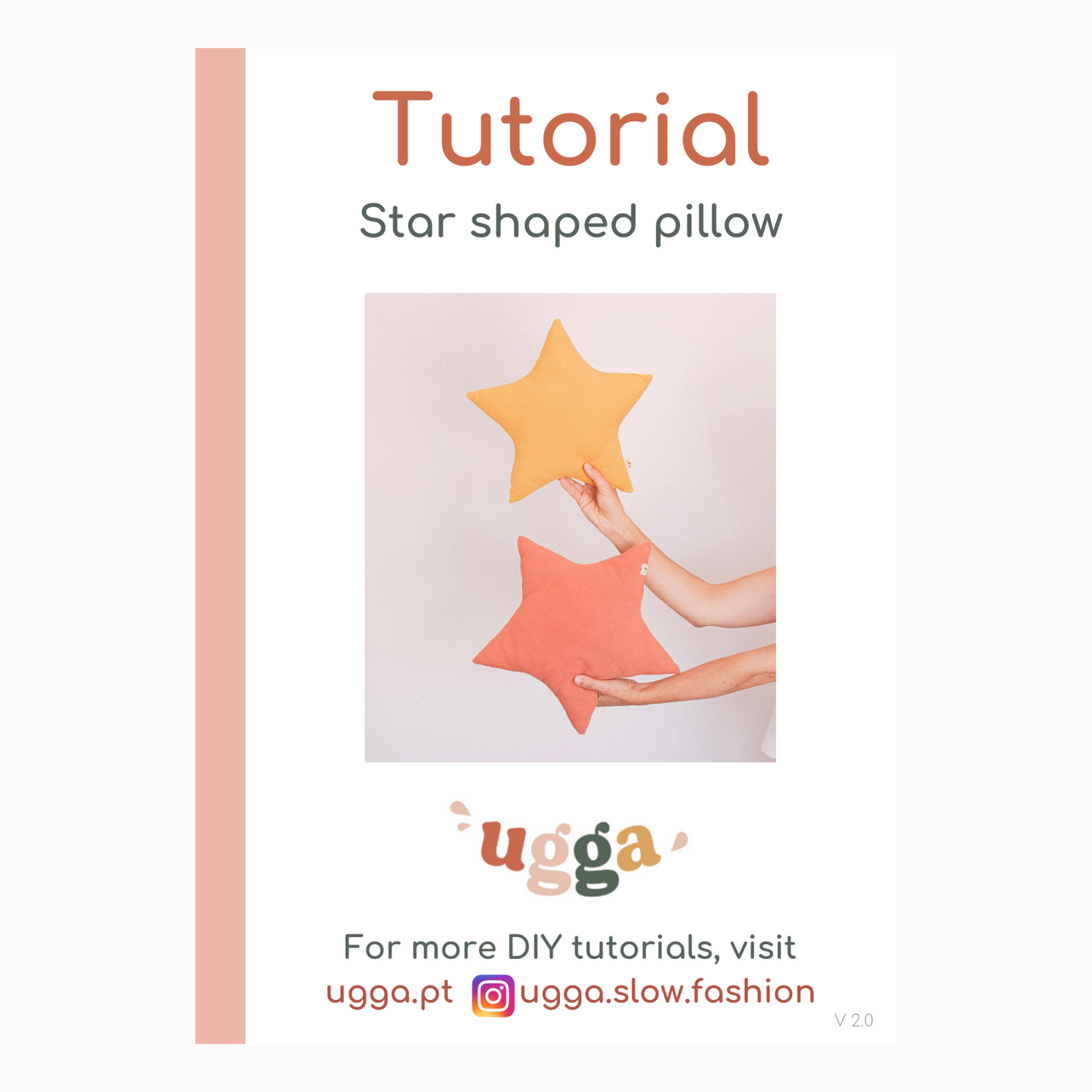 DIY Sewing Pattern and Tutorial - Pillow shaped star - Easy sewing project